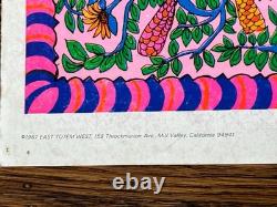 Vintage 1967 Awakening Pyschedelic Blacklight Poster Irene McHugh East Totem 29