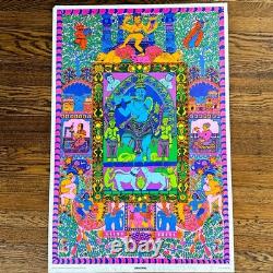Vintage 1967 Awakening Pyschedelic Blacklight Poster Irene McHugh East Totem 29
