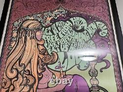 Vintage 1967 Blacklight Head Shop Poster Hookah Love Cannabis Psychedelic VG+