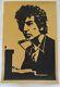 Vintage 1967 Bob Dylan Black Light Silk Screen Poster Beasley