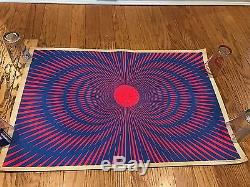 Vintage 1967 Joe Nardi Sachs Black Light Poster Psychedelic Buddha 23 X 35