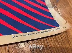 Vintage 1967 Joe Nardi Sachs Black Light Poster Psychedelic Buddha 23 X 35