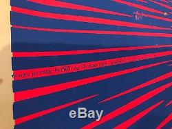 Vintage 1967 Joe Nardi Sachs Black Light Poster Psychedelic Buddha 23 X 35