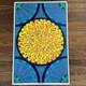 Vintage 1968 Celestial Art Mosaic Sun Psychedelic Blacklight Poster Sf 29.5x19.5