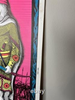 Vintage 1968 Dark Ages Psychedelic/ Vietnam War Blacklight Poster #11