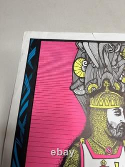 Vintage 1968 Dark Ages Psychedelic/ Vietnam War Blacklight Poster #11