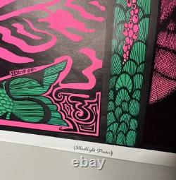 Vintage 1968 Dark Ages Psychedelic/ Vietnam War Blacklight Poster #11