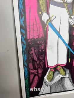 Vintage 1968 Dark Ages Psychedelic/ Vietnam War Blacklight Poster #11