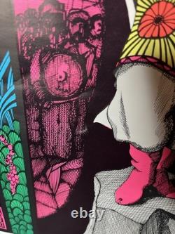 Vintage 1968 Dark Ages Psychedelic/ Vietnam War Blacklight Poster #11