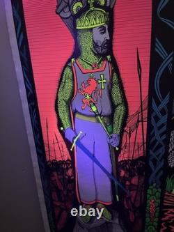 Vintage 1968 Dark Ages Psychedelic/ Vietnam War Blacklight Poster #11