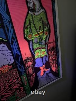 Vintage 1968 Dark Ages Psychedelic/ Vietnam War Blacklight Poster #11
