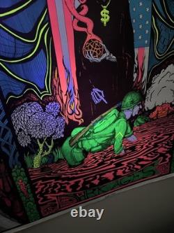 Vintage 1968 Dark Ages Psychedelic/ Vietnam War Blacklight Poster #11