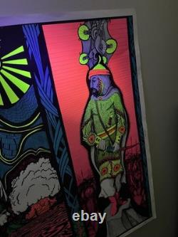 Vintage 1968 Dark Ages Psychedelic/ Vietnam War Blacklight Poster #11