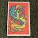 Vintage 1968 Leroy Olson Artko Studios Blacklight Poster Double Headed Dragon