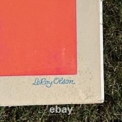Vintage 1968 Leroy Olson Artko Studios Blacklight Poster Double Headed Dragon