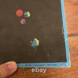 Vintage 1968 M. C. Escher Stars Black Light Poster 21x 26 LIZARD