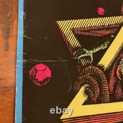 Vintage 1968 M. C. Escher Stars Black Light Poster 21x 26 LIZARD