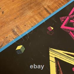 Vintage 1968 M. C. Escher Stars Black Light Poster 21x 26 LIZARD