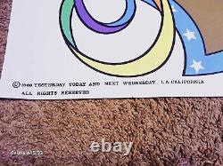 Vintage 1969 Be In Love Today Blacklight Poster 35 X 23 Yesterday Today Wed