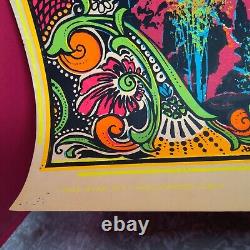 Vintage 1969 Black Light Poster Garden of Eden Star City Bunnell 22x35 FREE SHIP