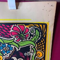 Vintage 1969 Black Light Poster Garden of Eden Star City Bunnell 22x35 FREE SHIP