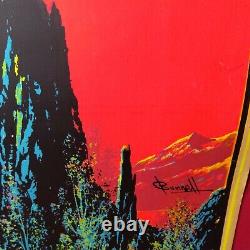 Vintage 1969 Black Light Poster Garden of Eden Star City Bunnell 22x35 FREE SHIP