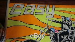 Vintage 1969 Easy Rider Peter Fonda & Dennis Hopper Blk Light Poster Psychedelic