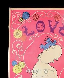 Vintage 1969 Original Black Light Poster Celestial Arts San Francisco LOOK READ