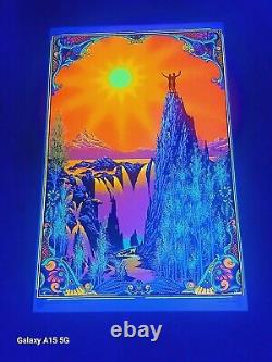 Vintage 1969 Original GARDEN OF EDEN Blacklight Poster Hip Products 35 X 23