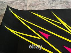 Vintage 1969 PEACE Blacklight Poster Black Felt Pro Arts Kent Ohio 43 x 28