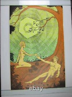 Vintage 1969 THE TOUCH by William Eral Trippy Blacklight Poster Naked NOS