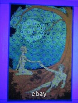 Vintage 1969 THE TOUCH by William Eral Trippy Blacklight Poster Naked NOS