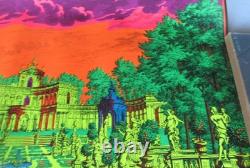 Vintage 1970 Blacklight Poster Fantasy Garden Flying Dutchman Press, Sausalito