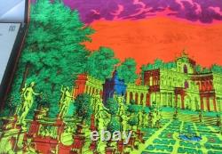 Vintage 1970 Blacklight Poster Fantasy Garden Flying Dutchman Press, Sausalito