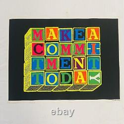 Vintage 1970 Blacklight Poster Original 70s Lambert Studios Appears NOS Unhung