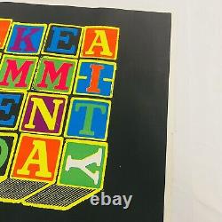 Vintage 1970 Blacklight Poster Original 70s Lambert Studios Appears NOS Unhung
