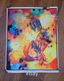Vintage 1970 Creation Of Eve Black Light Poster Family Productions 32 x 25 1A