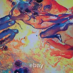 Vintage 1970 Creation Of Eve Black Light Poster Family Productions 32 x 25 1A