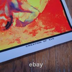 Vintage 1970 Creation Of Eve Black Light Poster Family Productions 32 x 25 1A