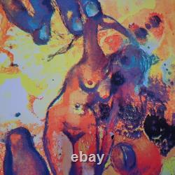 Vintage 1970 Creation Of Eve Black Light Poster Family Productions 32 x 25 1A