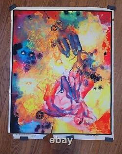 Vintage 1970 Creation Of Eve Black Light Poster Family Productions 32 x 25 2A