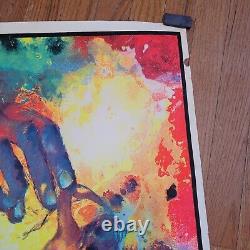 Vintage 1970 Creation Of Eve Black Light Poster Family Productions 32 x 25 2A