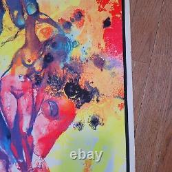 Vintage 1970 Creation Of Eve Black Light Poster Family Productions 32 x 25 2A