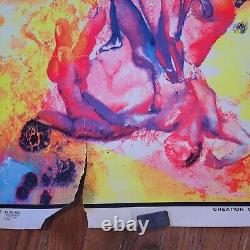 Vintage 1970 Creation Of Eve Black Light Poster Family Productions 32 x 25 2A