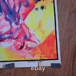 Vintage 1970 Creation Of Eve Black Light Poster Family Productions 32 x 25 2A