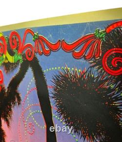 Vintage 1970 Desert Blossom Black light Poster By Pacific Screen 40 X 26