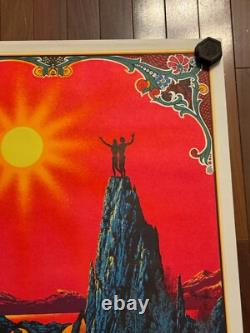Vintage 1970 Garden of Eden Star City Psychedelic Waterfall Black Light Poster