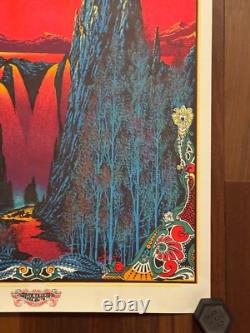 Vintage 1970 Garden of Eden Star City Psychedelic Waterfall Black Light Poster