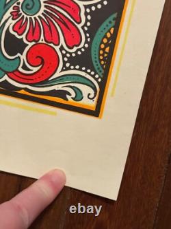 Vintage 1970 Garden of Eden Star City Psychedelic Waterfall Black Light Poster