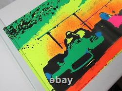 Vintage 1970 McLAREN RACE CAR Blacklight MOVIN OUT Poster FLYING DUTCHMAN PRESS